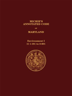 cover image of Michie's Annotated Code of Maryland